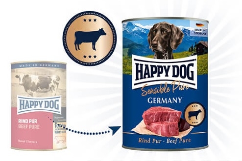 Zdjęcie Happy Dog Sensible Pure Germany puszka  wołowina 200g