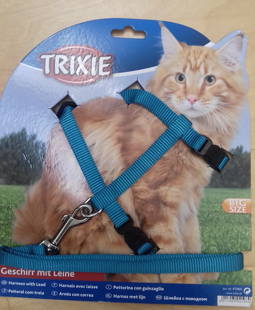 Zdjęcie Trixie Szelki ze smyczą dla kota XXL  na zatrzaski 34–57 cm/13 mm