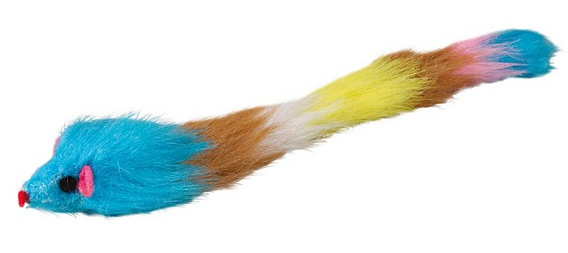 Zdjęcie Trixie Mysz futrzana kolorowa długa  28 cm 