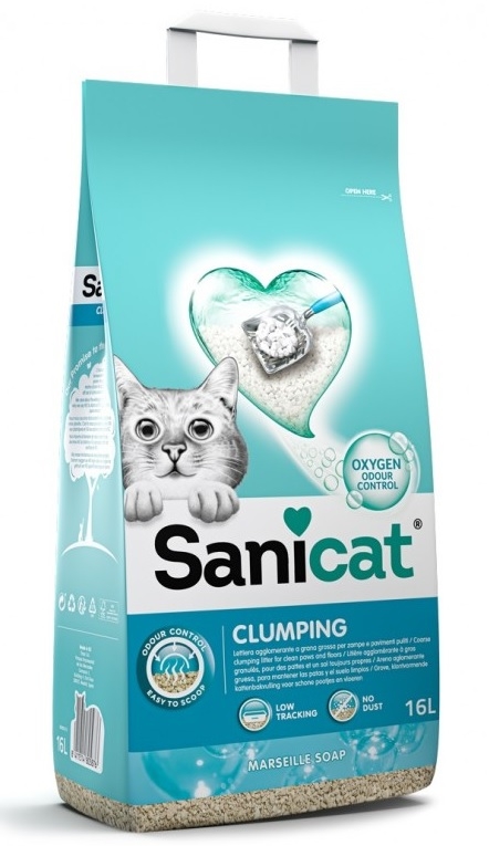 Zdjęcie Sanicat Professional Clumping Oxygen Power  zbrylający żwirek zapachowy dla kota  16l (13.45kg)