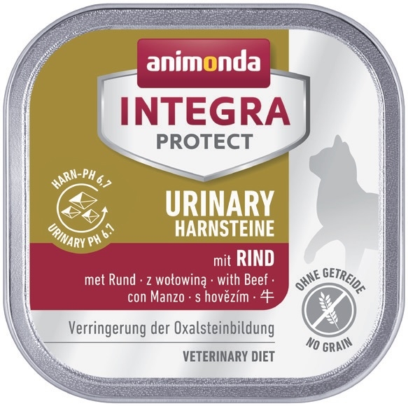 Zdjęcie Animonda Integra Urinary Oxalate tacka dla kota kamienie szczawianowe z wołowiną 100g