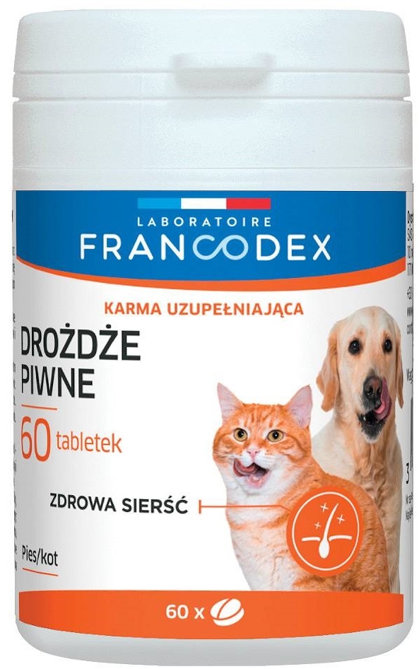 Zdjęcie Francodex Drożdże piwne  dla psów i kotów 60 tabletek