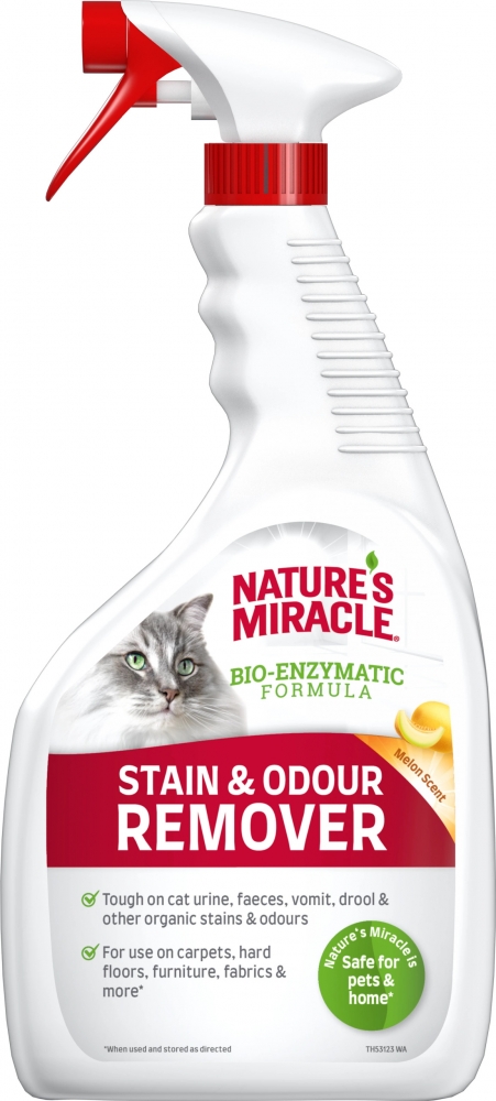 Zdjęcie Nature's Miracle Stain & Odour Remover Cat Melon o zapachu melona odplamiacz i neutralizator 946 ml