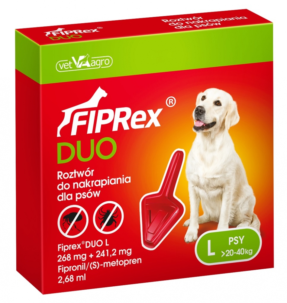 Zdjęcie Fiprex Duo Spot On  dla psów L, do 40 kg 1 x 2,68 ml