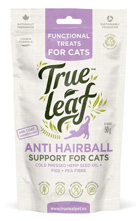 Zdjęcie True Hemp Anti-Hairball Support for Cats  odkłaczające przysmaki dla kota 50g