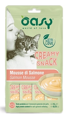 Zdjęcie Oasy Creamy Snacks mokry przysmak dla kota łosoś 4x15g