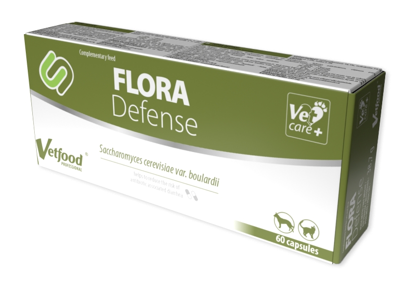 Zdjęcie Vetfood Flora Defense na trawienie  dla psów i kotów 60 kaps. 