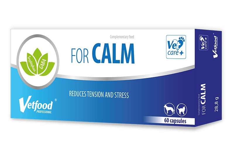 Zdjęcie Vetfood For Calm redukujący stres dla psów i kotów 60 kaps.