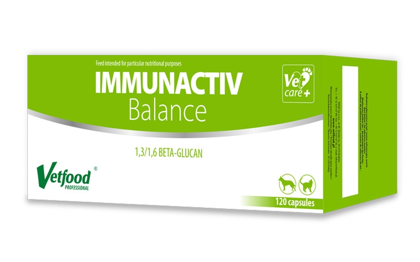 Zdjęcie Vetfood Immunactiv Balance  dla psów i kotów 120 kaps.