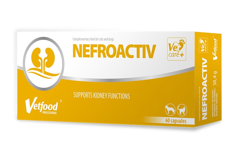 Zdjęcie Vetfood NefroActiv wspieranie funkcji nerek dla psów i kotów 60 kaps.