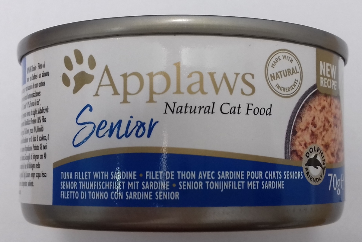 Zdjęcie Applaws Senior puszka dla kotów starszych  tuńczyk z sardynką w galarecie 70g