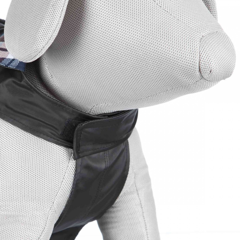 Zdjęcie Trixie Płaszczyk przeciwdeszczowy Paris  czarny z podszyciem w kratę dł. 33 cm