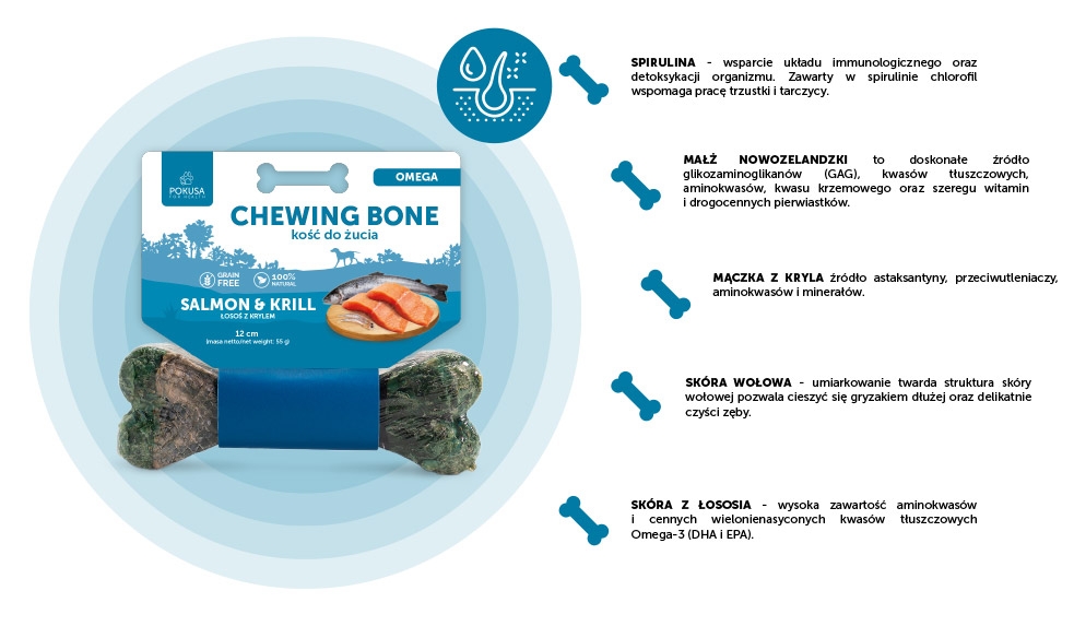 Zdjęcie Pokusa Premium Selection Chewing Bone kość do żucia Omega 12 cm