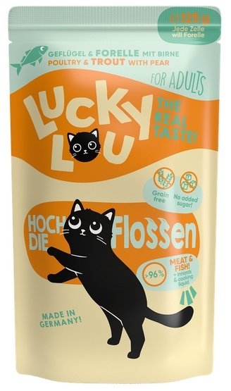 Zdjęcie Lucky Lou Lifestage Adult saszetka dla dorosłych kotów Drób i pstrąg 125g