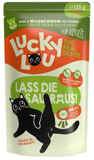 Zdjęcie Lucky Lou Lifestage Adult saszetka dla dorosłych kotów Wołowina i dzik 125g
