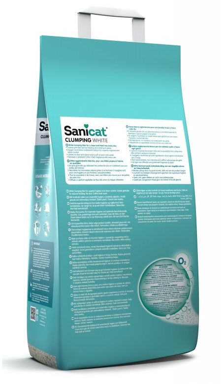 Zdjęcie Sanicat Clumping White Cotton Fresh  zbrylający żwirek zapachowy dla kota  10l (8.85kg)
