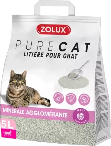 Zdjęcie Zolux Pure Cat żwirek zbrylający antybakteryjny dla kotów drobny 5l