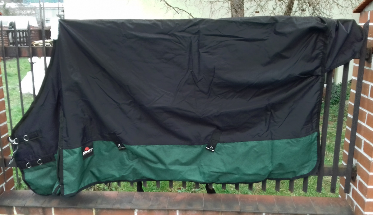 Zdjęcie Start Derka padokowa 2-Tone z polarem  czarno-zielona 