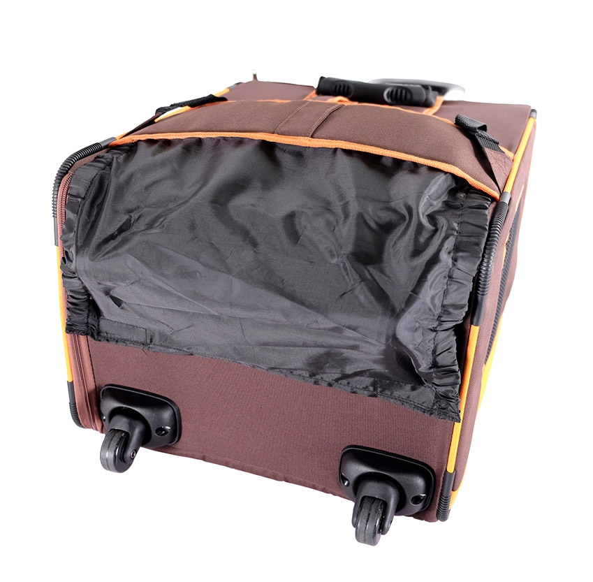 Zdjęcie Ibiyaya Składany transporter na kółkach Liso z funkcją plecaka brązowy 40 x 31 x 44 cm