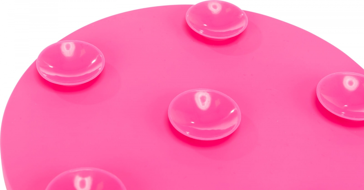 Zdjęcie Trixie Taca Lick'n'Snack silikonowa z przyssawkami do przysmaków różowa śr. 18 cm