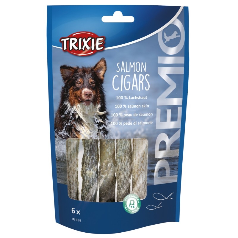 Zdjęcie Trixie Premio Salmon Cigars przysmak dla psa cygara ze skóry z łososia 12,5cm, 6 szt.