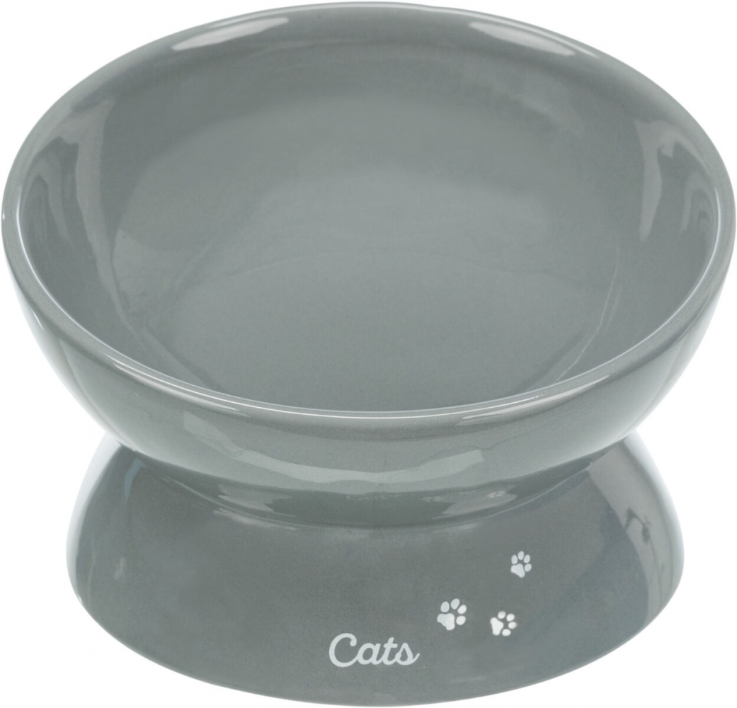 Zdjęcie Trixie Miska ceramiczna XXL podniesiona dla kota  szara 0.35l/ø 17cm
