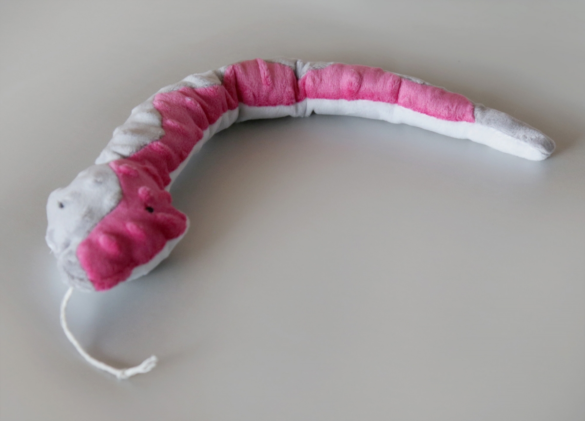 Zdjęcie Kotul Craft Dziki Wąż XXL z kocimiętką zabawka kopacz dla kota  różowy mix 44,5 cm cm