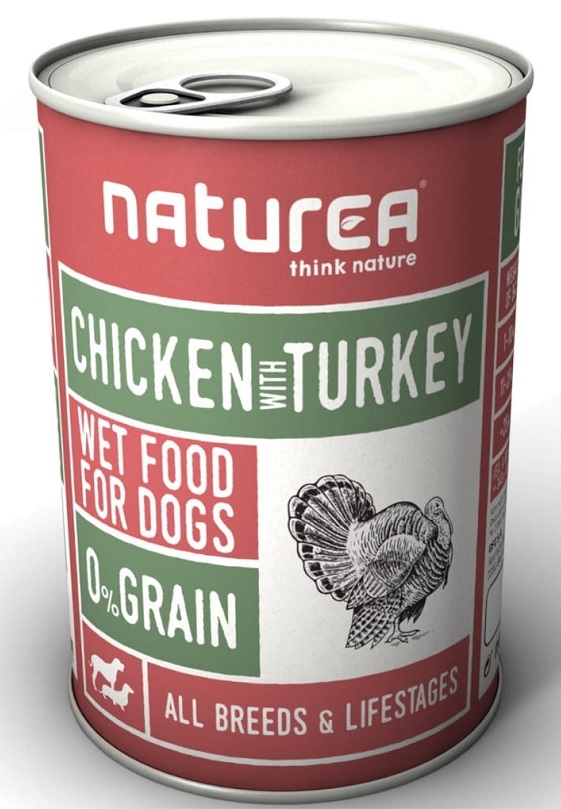 Zdjęcie Naturea Dog mokra karma dla psa bezzbożowa kurczak z indykiem 400g