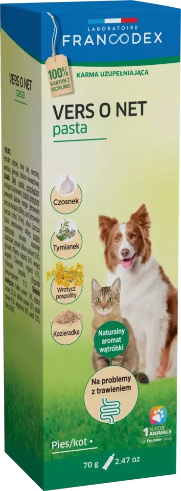 Zdjęcie Francodex Pasta na problemy trawienne  Vers O Net dla kotów i psów 70g