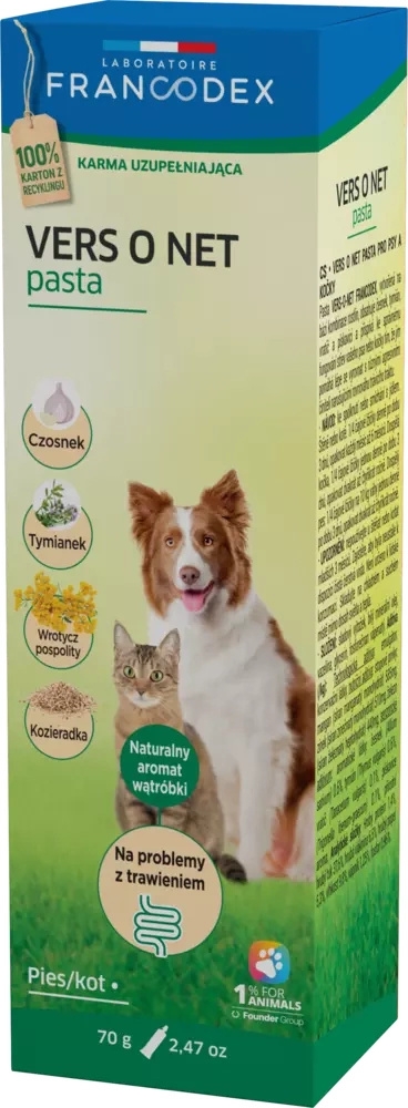 Zdjęcie Francodex Pasta na problemy trawienne  Vers O Net dla kotów i psów 70g