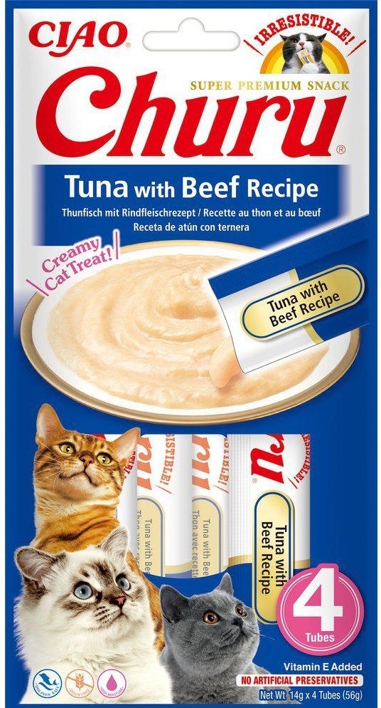 Zdjęcie Churu Kremowy przysmak dla kota  tuńczyk z wołowiną 4x14g