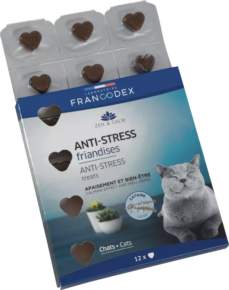 Zdjęcie Francodex Przysmaki dla kotów miękkie serduszka antystresowe 12 szt. 