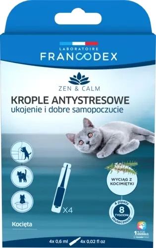 Zdjęcie Francodex Krople antystresowe   dla kociąt 4 x 0,6 ml