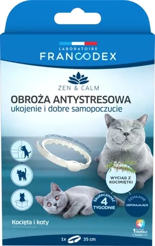 Zdjęcie Francodex Obroża antystresowa   dla kotów i kociąt 35 cm