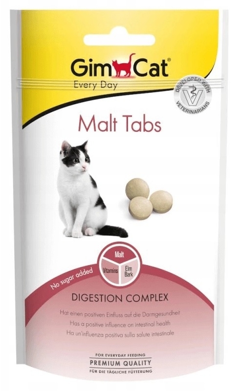 Zdjęcie Gimcat Malt Tabs  tabletki witaminowe dla kotów 40g