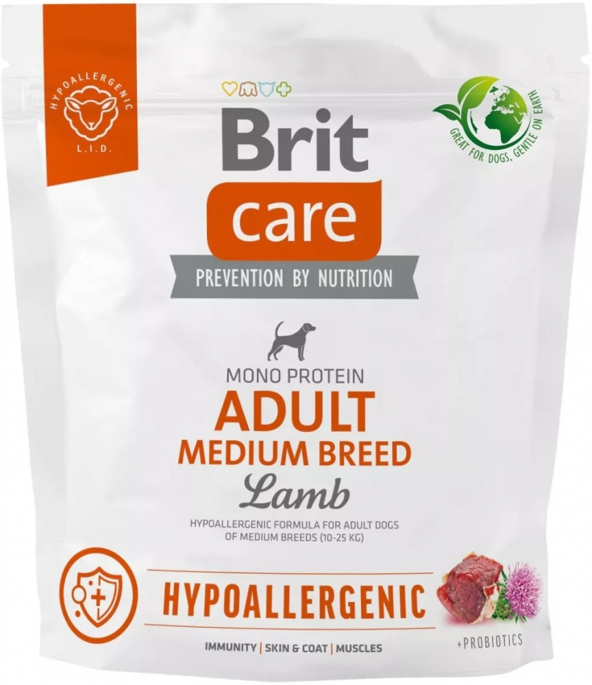 Zdjęcie Brit Care Hypoallergenic Adult Medium Breeds  lamb & rice 1kg