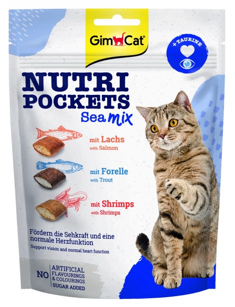 Zdjęcie Gimcat Nutri Pockets przysmaki dla kotów  Sea Mix  150g