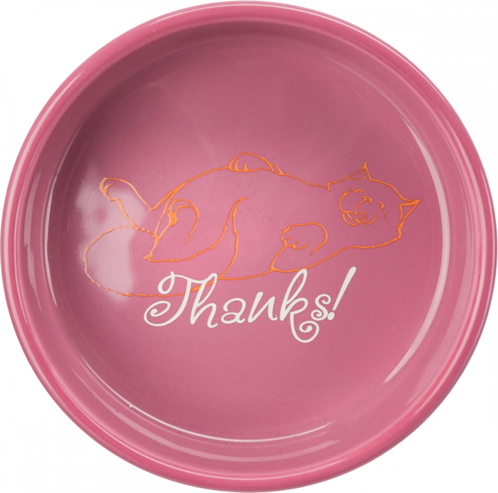 Zdjęcie Trixie Miska ceramiczna szeroka dla kota Thanks for Service!  0.3 l; śr. 15 cm