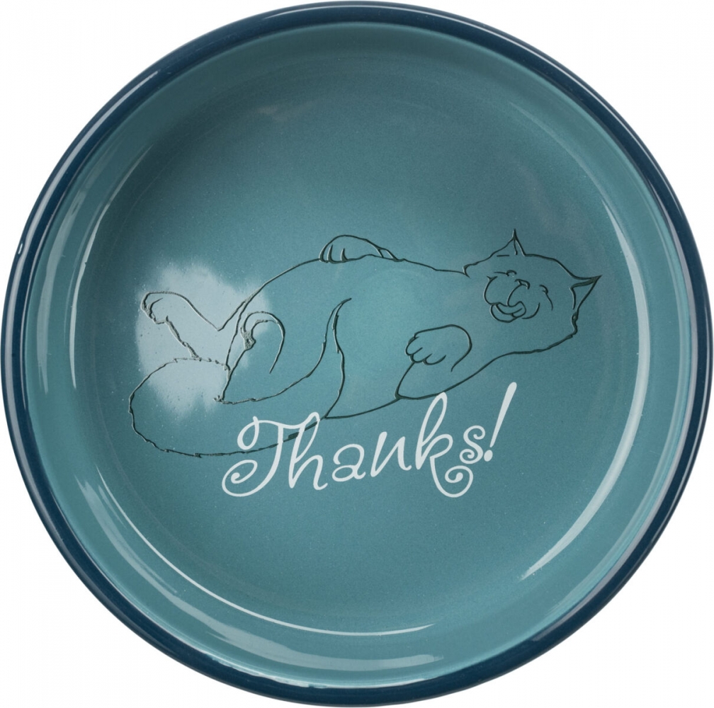 Zdjęcie Trixie Miska ceramiczna szeroka dla kota Thanks for Service!  0.3 l; śr. 15 cm