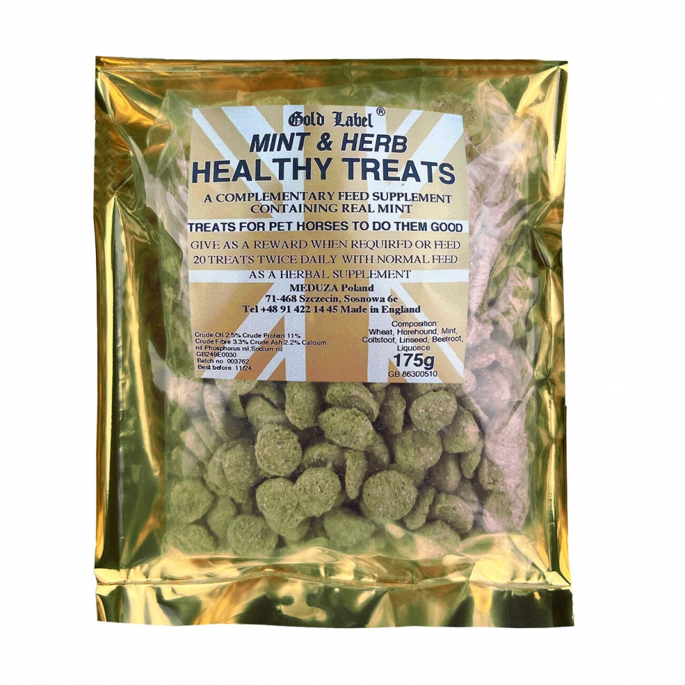 Zdjęcie Gold Label Healthy Treats smakołyki dla konia  Mint & Herb 175g