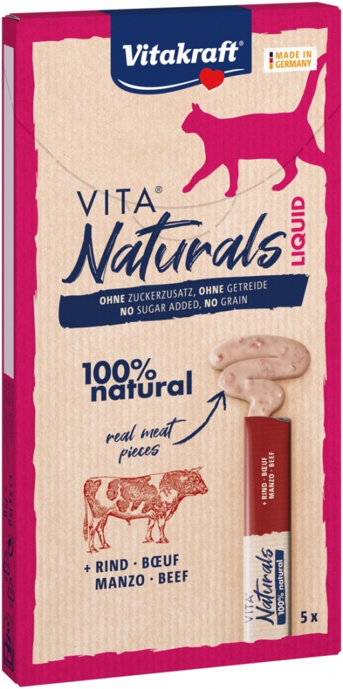 Zdjęcie Vitakraft Cat Vita Naturals Liquid Snack sos dla kota  z wołowiną 5 szt.