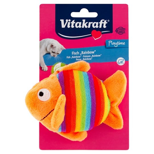 Zdjęcie Vitakraft Zabawka rybka z kocimiętką dla kota  tęczowa  11 cm