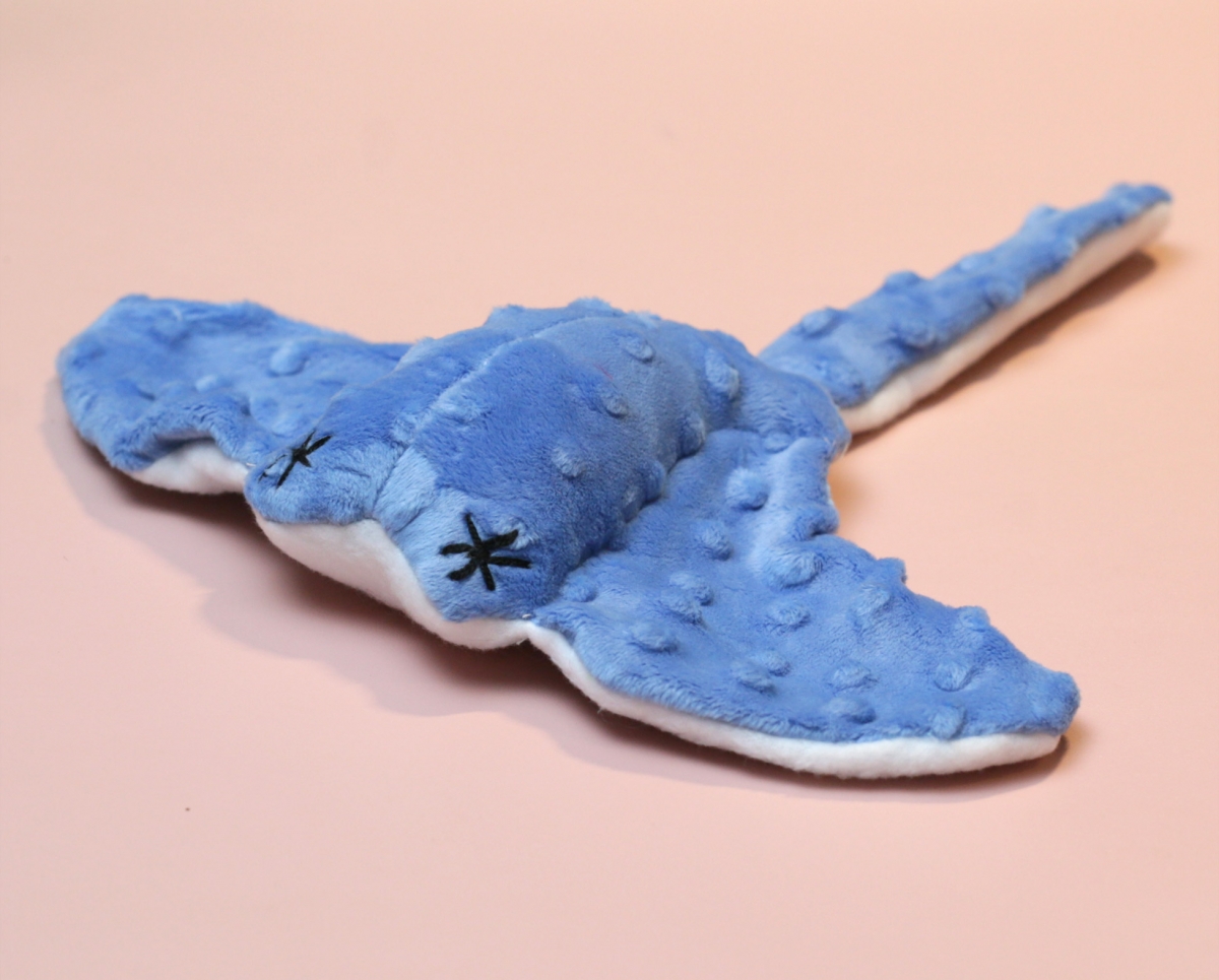 Zdjęcie Kotul Craft Płaszczka z kocimiętką zbawka dla kota  marina blue minky 25 x 27 cm