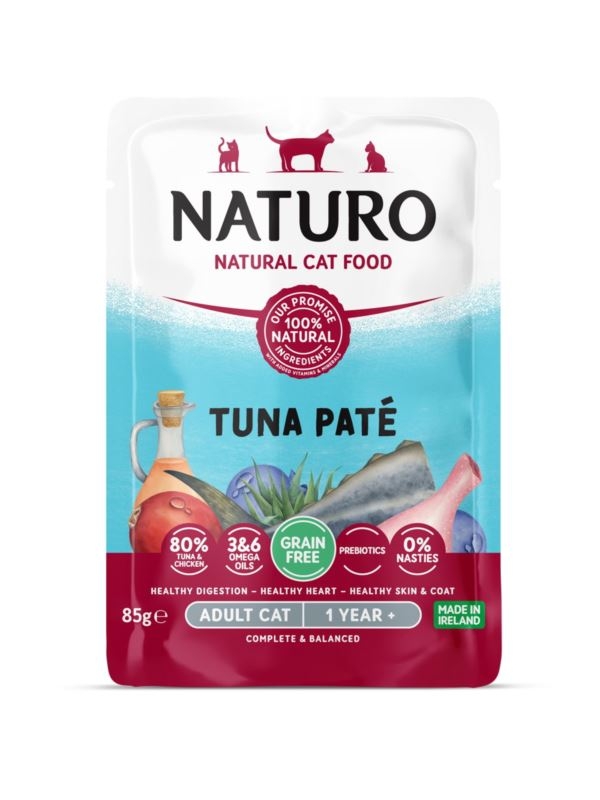 Zdjęcie Naturo Pate saszetka dla kota pasztet  tuńczyk 85g