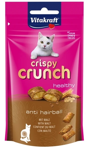 Zdjęcie Vitakraft Cat Crispy Crunch Anti hairball ciasteczka z nadzieniem ze słodu 60g