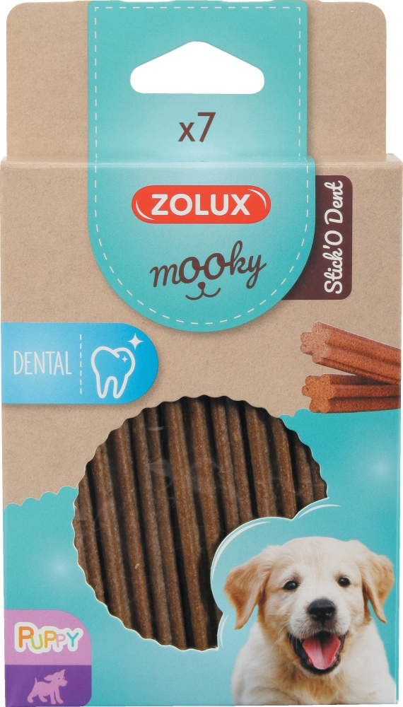 Zdjęcie Zolux Przysmak MOOKY Puppy STICK'O DENT  pałeczki dla szczeniat do pielęgnacji zębów 7 szt.