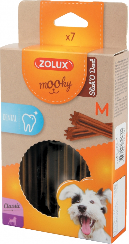 Zdjęcie Zolux Przysmak MOOKY Classic STICK'O DENT M  pałeczki dla do pielęgnacji zębów 7 szt.