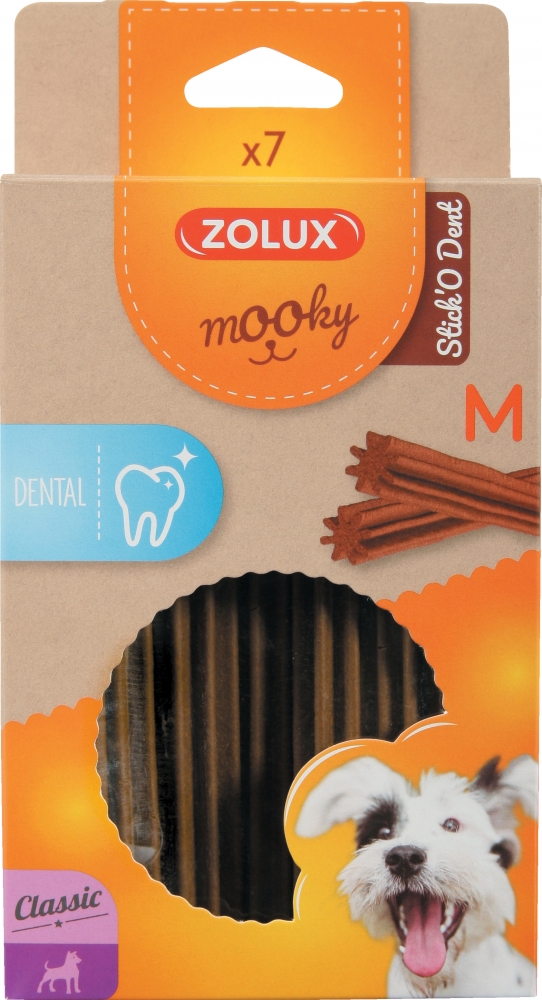 Zdjęcie Zolux Przysmak MOOKY Classic STICK'O DENT M  pałeczki dla do pielęgnacji zębów 7 szt.
