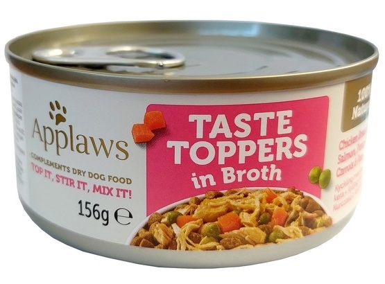 Zdjęcie Applaws Taste Toppers puszka dla psa   kurczak, łosoś i warzywa w bulionie 156g