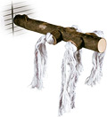 Trixie Drewniana żerdka z linkami do klatki duża 25 cm